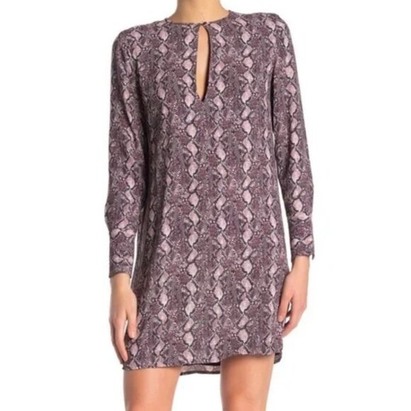 Equipment Bonnie Tawny Port Snake Print Dress NWOT - Picture 10 of 10